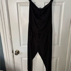 Express Black Sleeveless Jumpsuit with Drawstring Waist